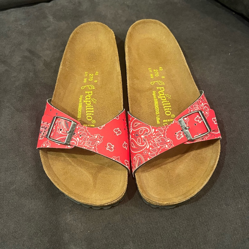 Birkenstock Papillio - Madrid, Red Bandana-  W 11, Eur 42